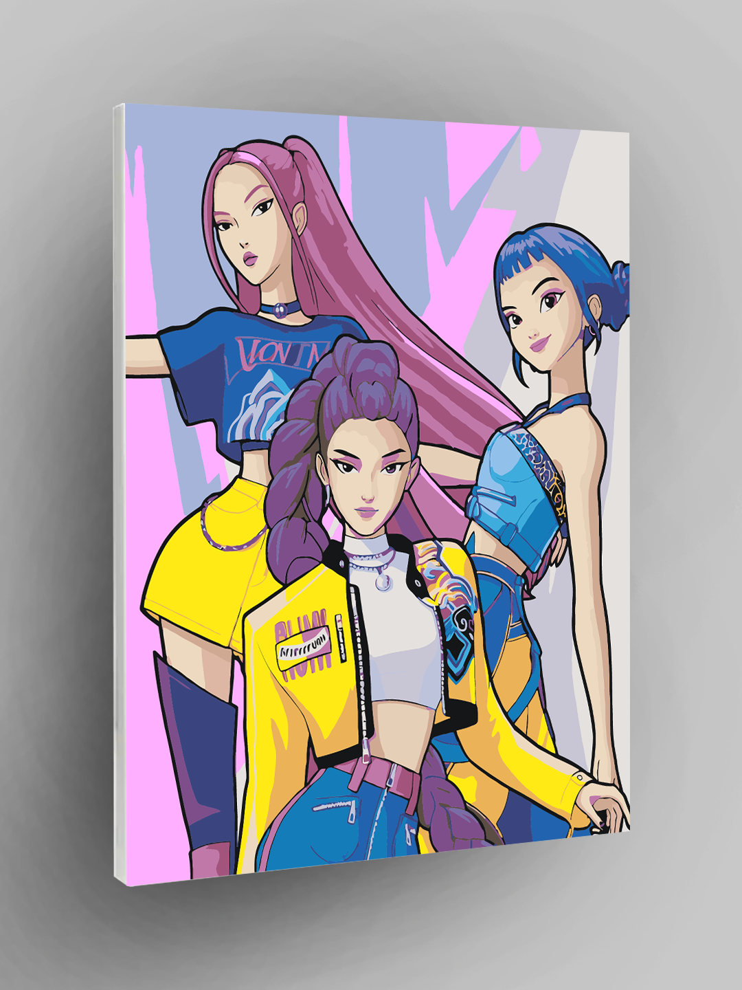 Картина по номерам "Охотники на демонов", мультфильмы, 40×50 см, раскраска на холсте, набор для рисования