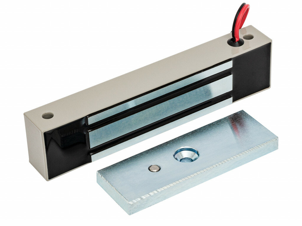 AccordTec ML-180К Б/Э, серый (с уголком) Электромагнитный замок, 12V DC — фото 1