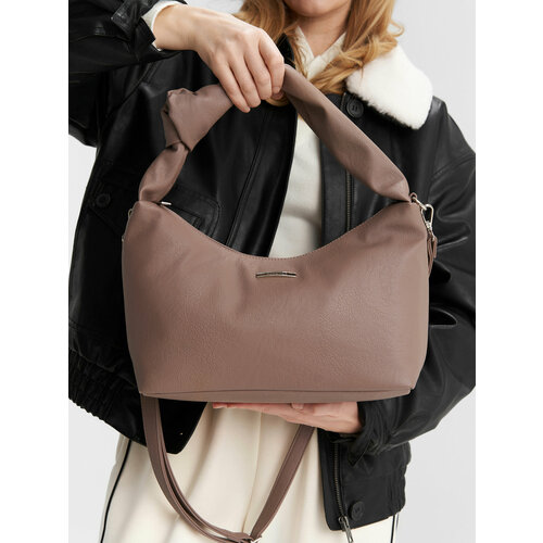 Сумка багет FABRIZIO CLUB, фактура гладкая, черный