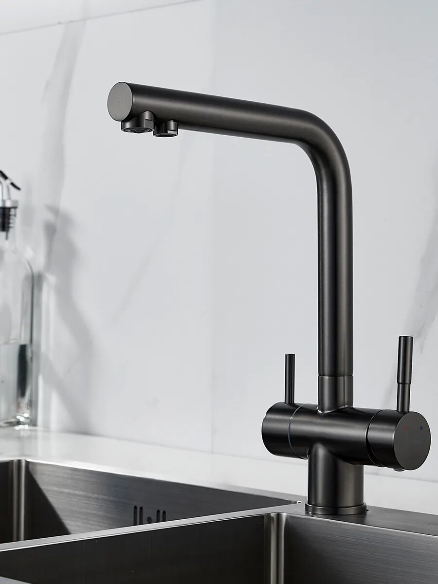 Высокий смеситель для кухни с фильтром для воды Shevanik S468T