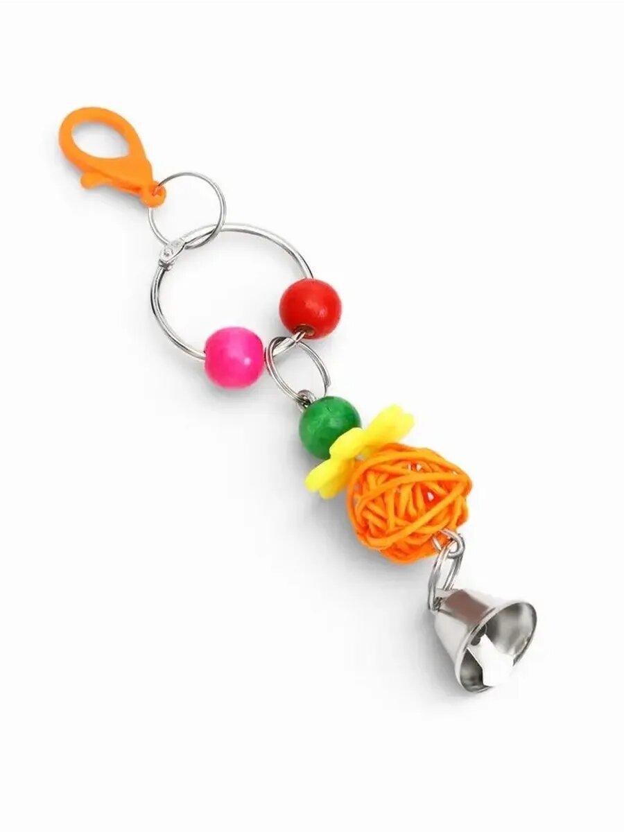 Развивающая игрушка для птиц с колокольчиками