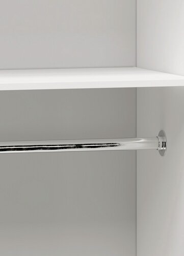 Изображение товара Шкаф-купе МебельЛэнд24 Валмиера NEW - 4 Белый 120x70x210 для одежды двухдверный с 2 зеркалами