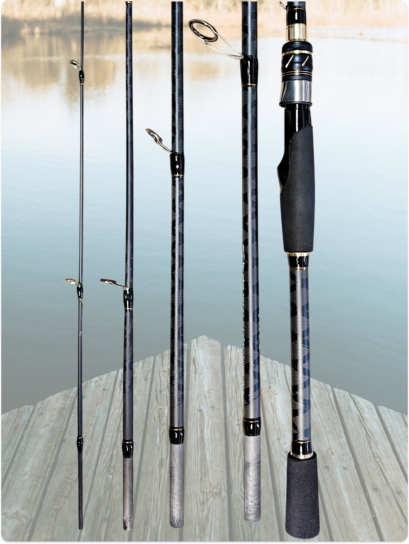 Спиннинг Jin Tai Galaxy, штекерный, 210см, тест 5-25гр, карбон/EVA — фото 1