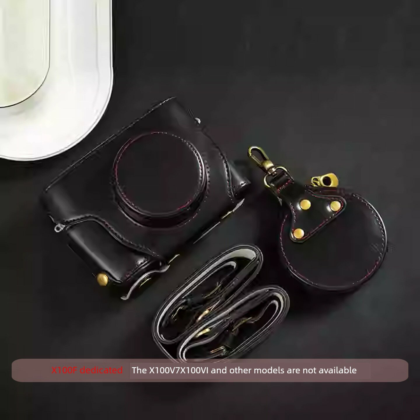 Чехол для камеры X100F из масляной кожи, черный для зеркальной камеры