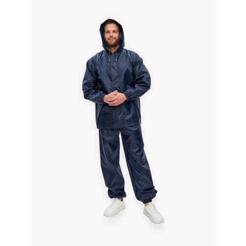 Дождевик мужской пончо накидка KATRAN циклон (Оксфорд, темно-синий), Размер: 52-54