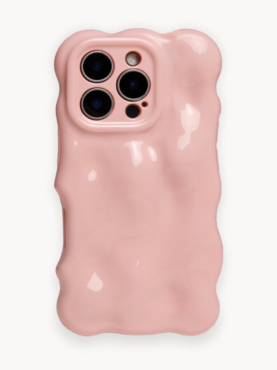 Чехол облачко розовый на Iphone 16 пластмассовый ударопрочный модный