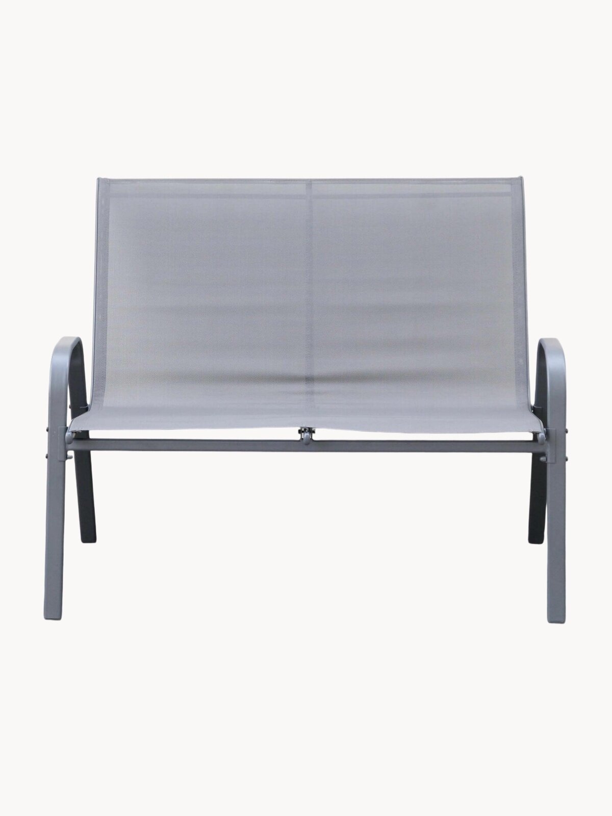 Диван садовый уличный Garden, 2-х местный, для дачи, террасы и сада, каркас стальной, текстилен, цвет серый, Ами Мебель