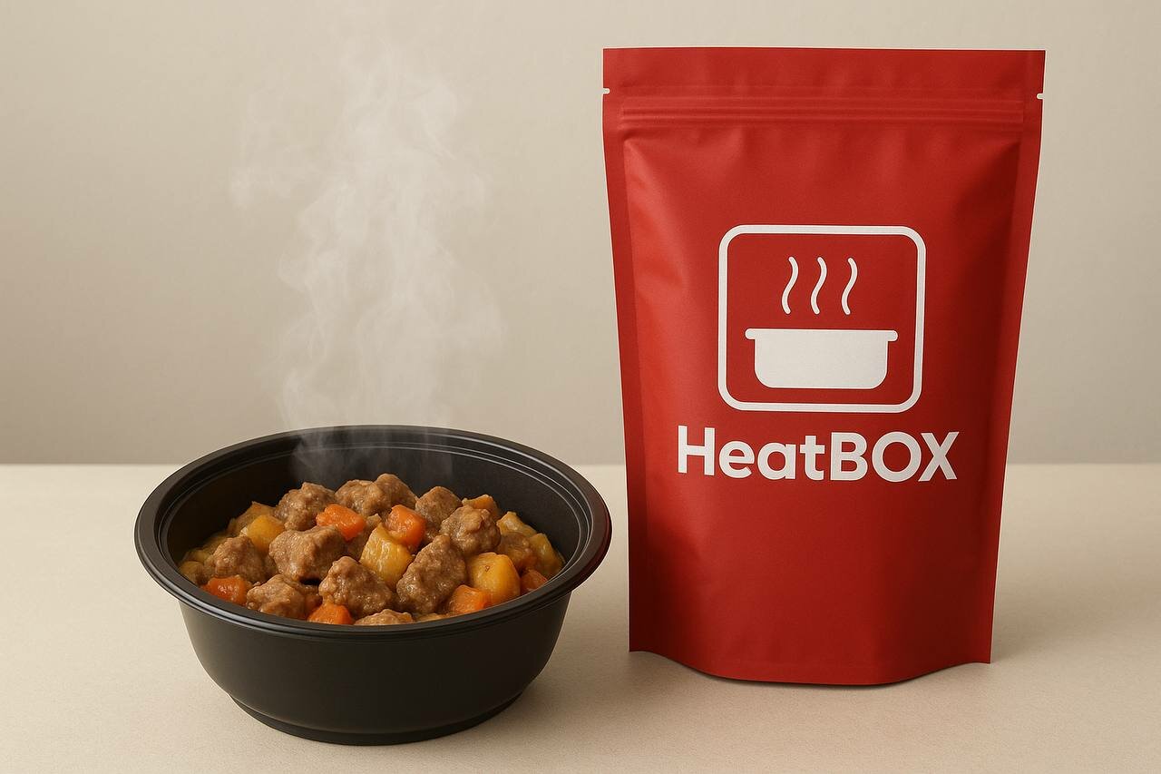 HeatBOX Разогревающий Пакет для еды удобно и быстро Удобно носить с собой куда угодно