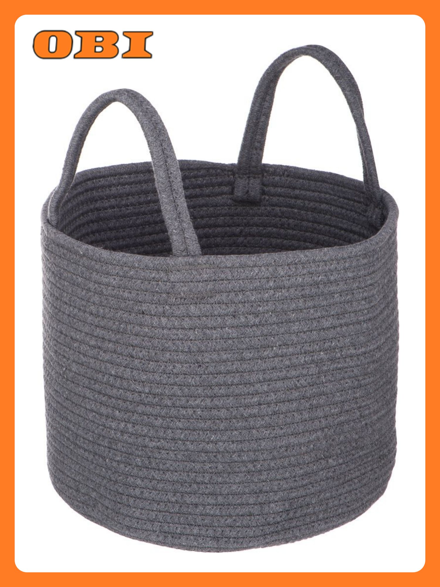 Корзина для хранения Handy Home Хлопок 30x30x25 см серый