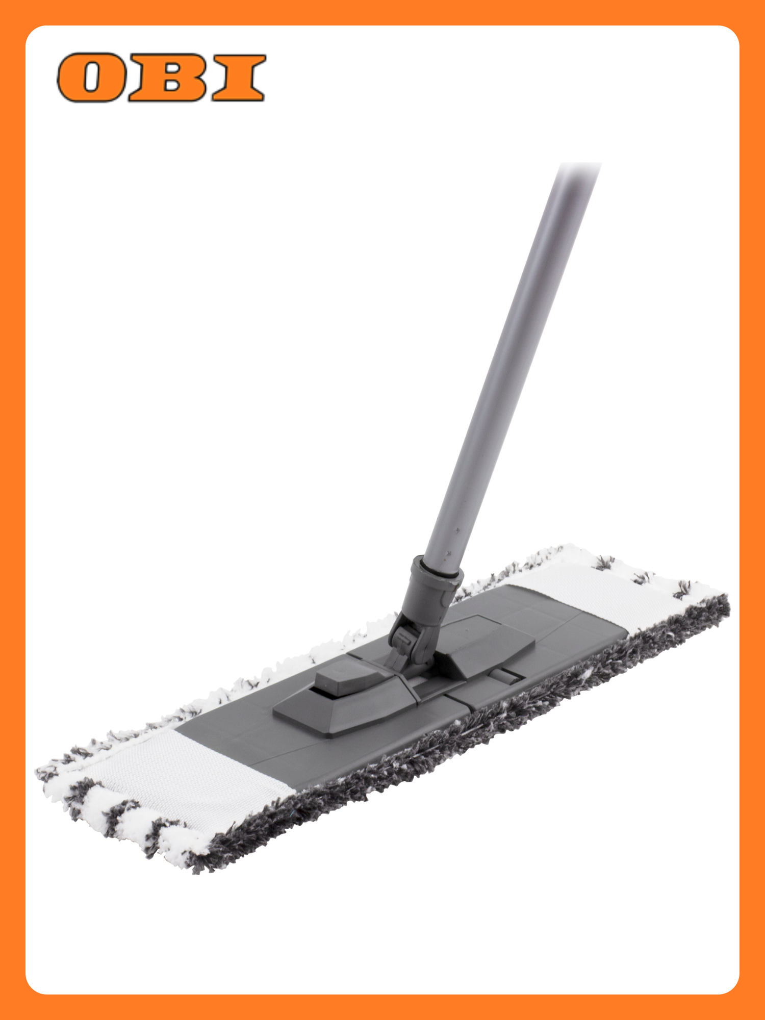 Швабра для влажной уборки in'loran плоская, микрофибра, 44*13см, ручка 110см