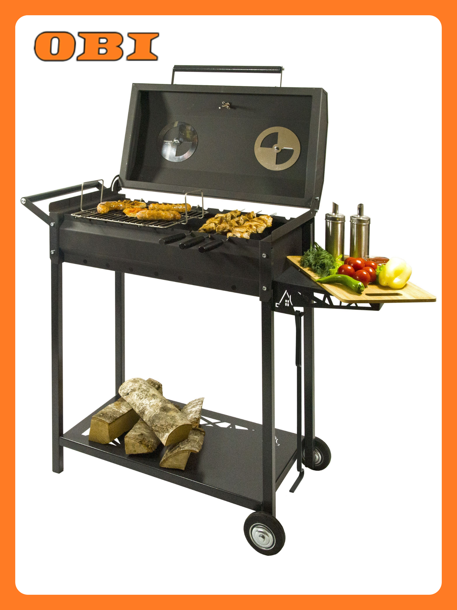 Мангал барбекю Дачный Сезон  Кёльн   сталь  2мм  11 пазов для шампуров