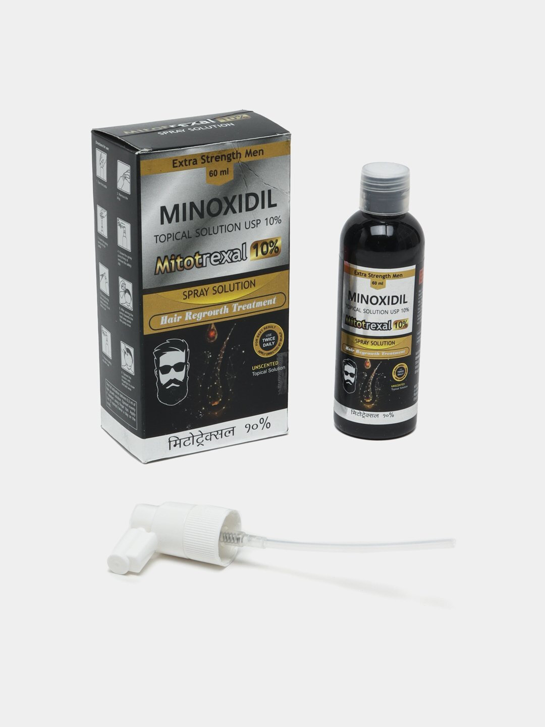 Minoxidil 10%, для роста волос и бороды Миноксидил USP 10%