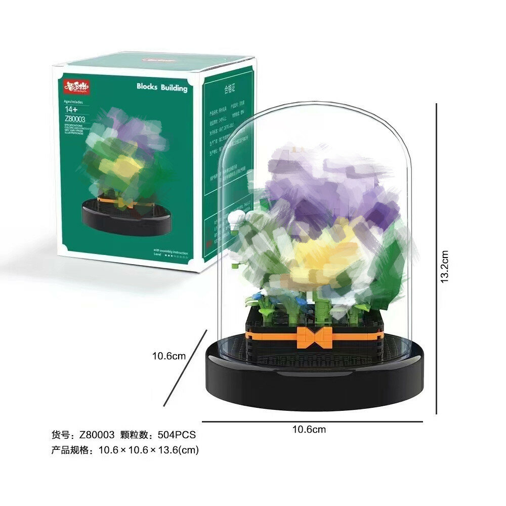 Zhiying мелкие частицы детские развивающие игрушки собранные пластиковые строительные блоки 2775-2778 с дисплеем оптом