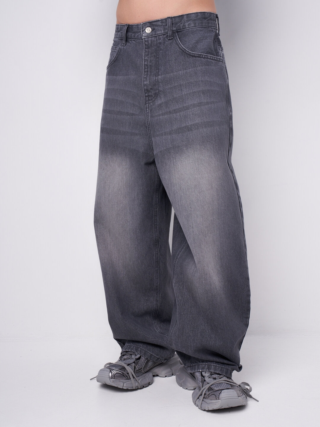 Джинсы , размер L, темно-серый — фото 1