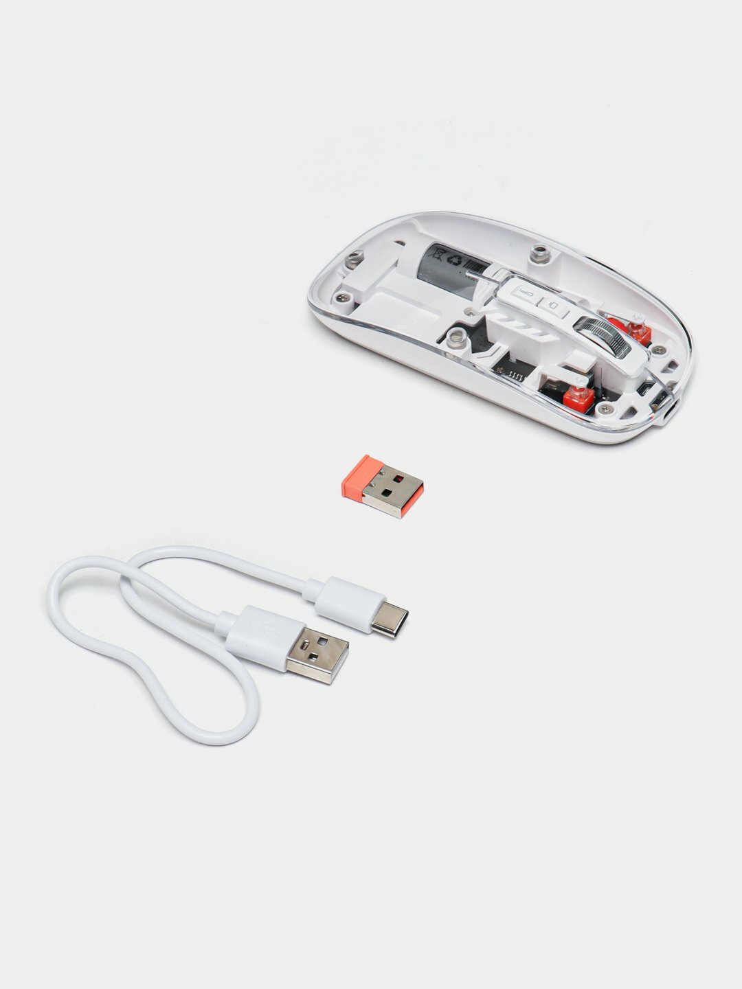 Мышь, беспроводная, Transparent Mouse 2, Bluetooth, USB Type-C, Wi-Fi — фото 1