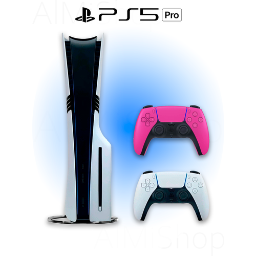 фото Игровая приставка sony playstation 5 pro (digital) + дисковод + 2-й геймпад (розовый, nova pink)