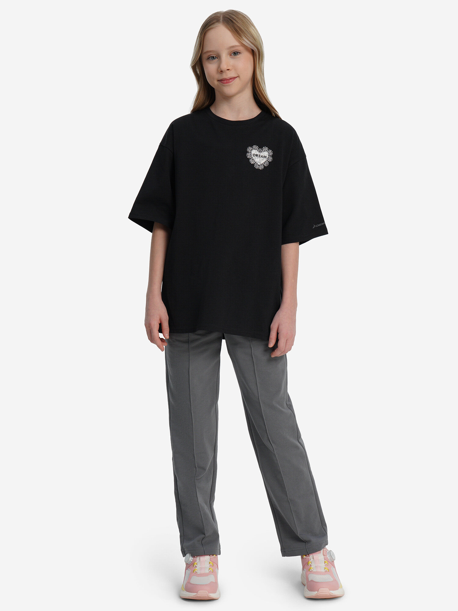 Футболка Demix, размер 158-164, черный — фото 1