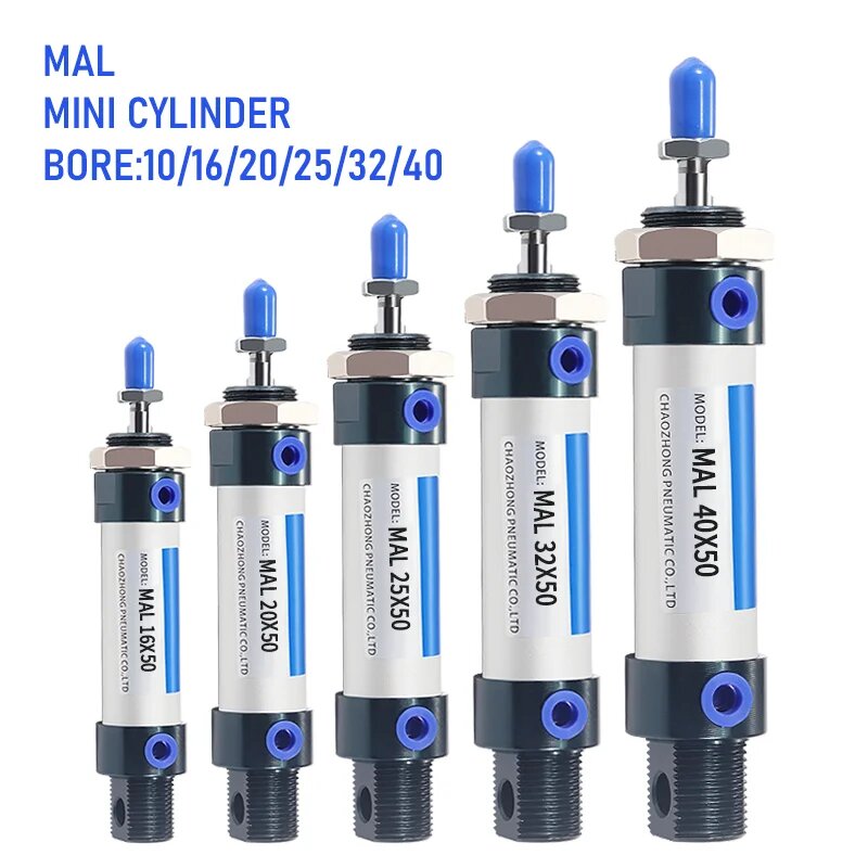 Пневматический цилиндр MAL, Bore 25mm, Stroke 50mm, Цвет: 50mm