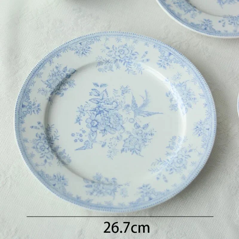 Фарфоровая тарелка с пионами, 26.7 см, цвет B