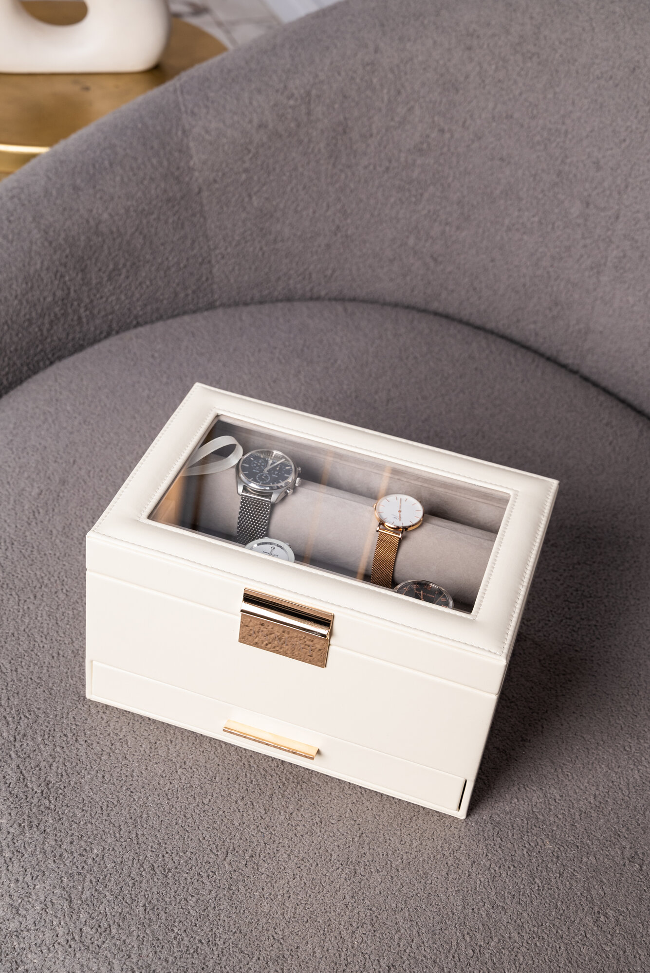 Шкатулка, для украшений и часов ISMAT, со съемными валиками, 17х14х27 см