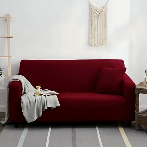 Изображение товара Чехол RiATEX "Венеция", бордовый, полиэстер 100%, для трехместного дивана