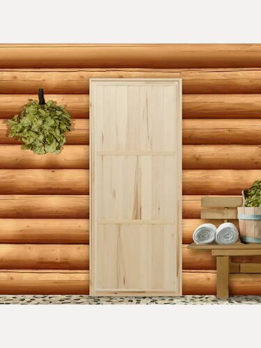 Изображение товара Дверь для бани и сауны «Эконом», 160×70 см, деревянная, «Добропаровъ»