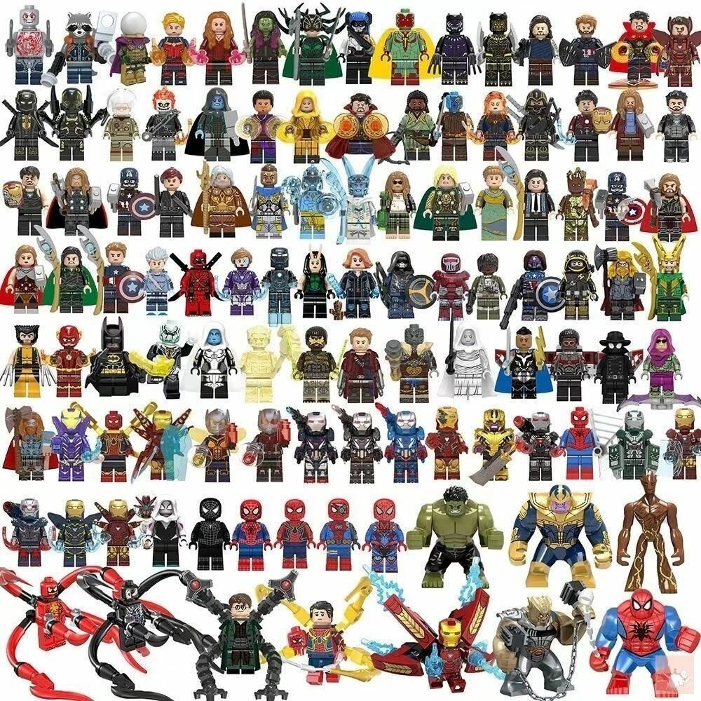 Набор фигурок Марвел Лего фигурки Marvel Супергерои случайно 40 штук