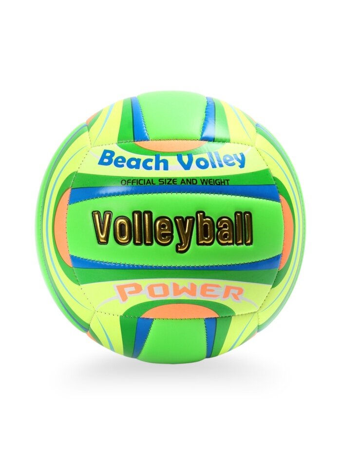 Волейбольный мяч, р. 5, 18 панелей, PVC, разноцветный