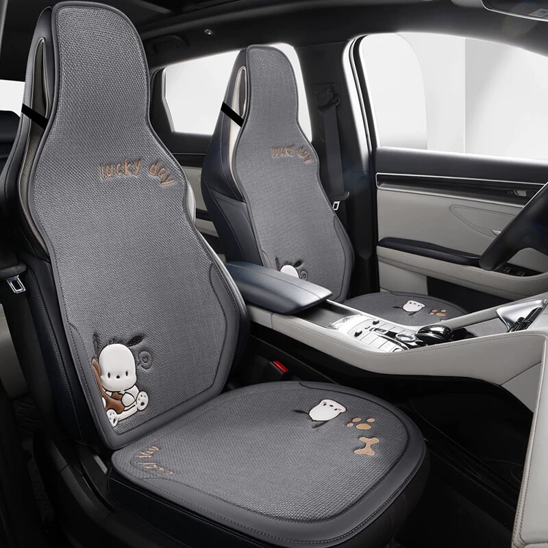 Сиденье с чехлом из дышащего хлопка для передних сидений Geely Vision, все сезоны, серый метеорит