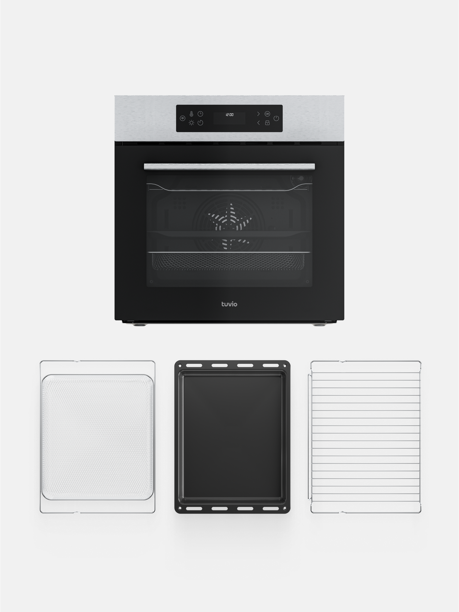 Духовой шкаф Tuvio NF86CWSSB1, 70л, 60 см, конвекция, 10 режимов, каталитическая очистка, Алиса, 5 лет гарантии, сталь — фото 20