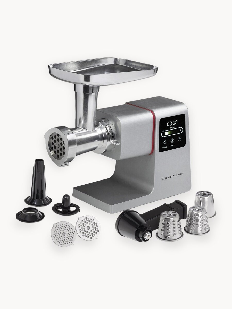 Мясорубка электрическая Zigmund & Shtain ZMG-050, 2700 Вт, серебристый