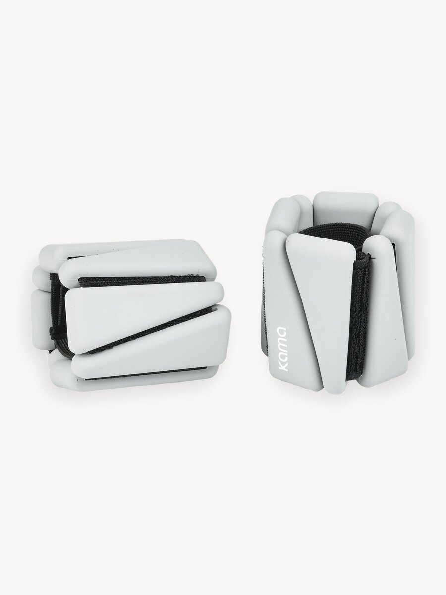 Утяжелители для рук и ног Kama, 1 кг, с липучками, 2 шт, серые