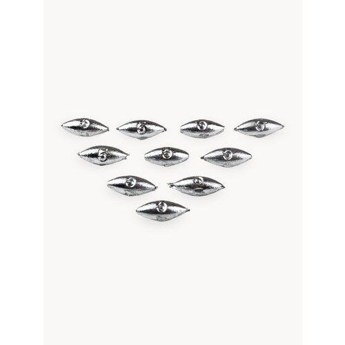 Грузила для рыбалки Оливка скользящая 5 гр (набор 10шт) на поплавок