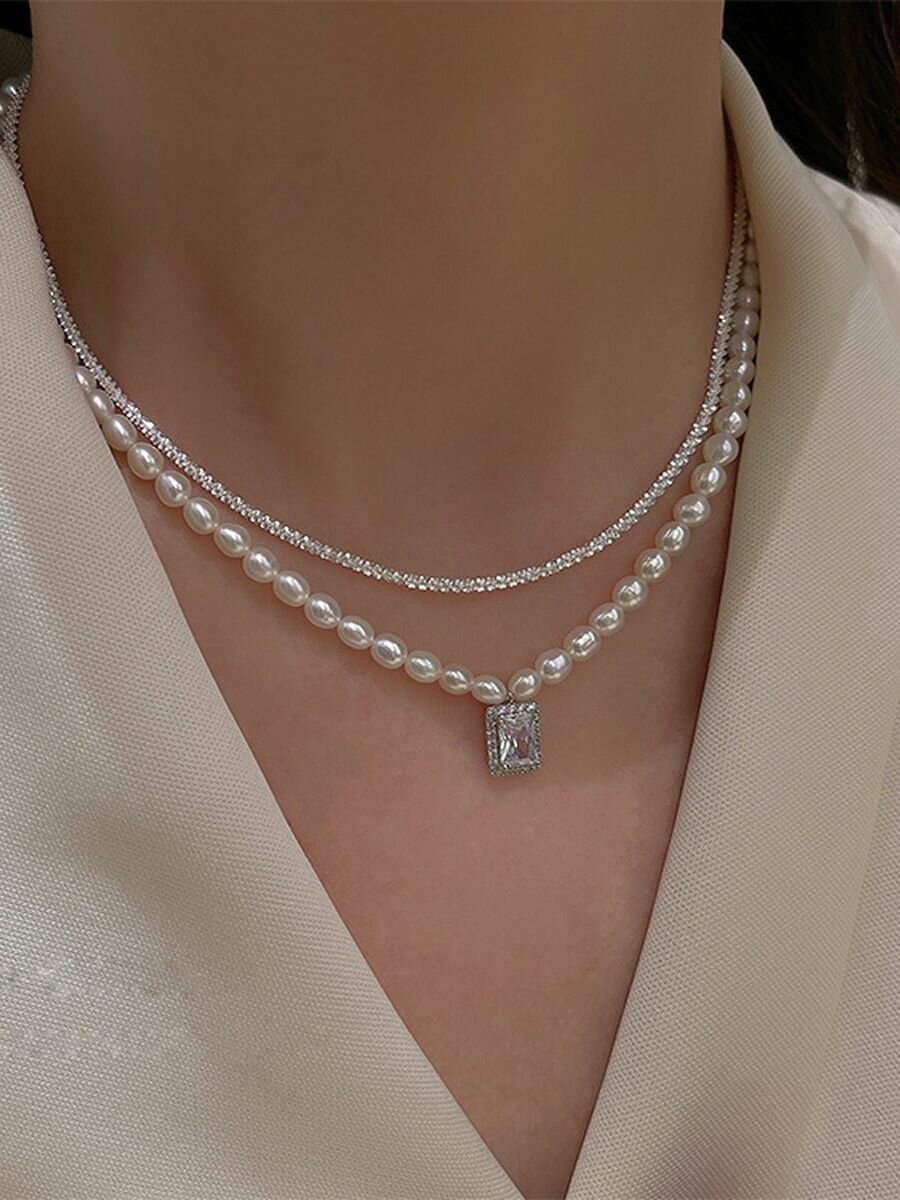 Чокер, жемчуг имитация, длина 48 см — фото 1