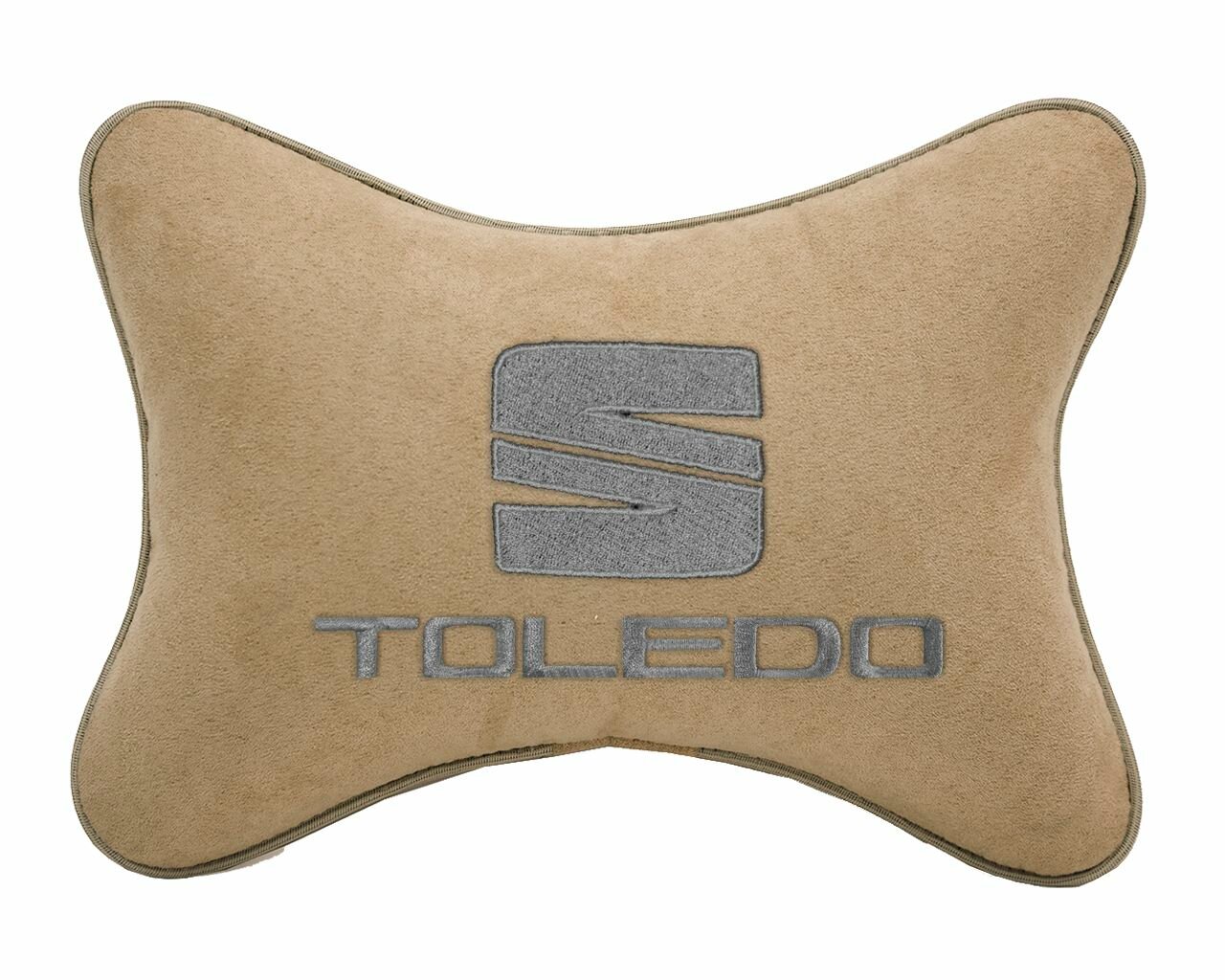 Подушка автомобильная на подголовник алькантара бежевая SEAT Toledo