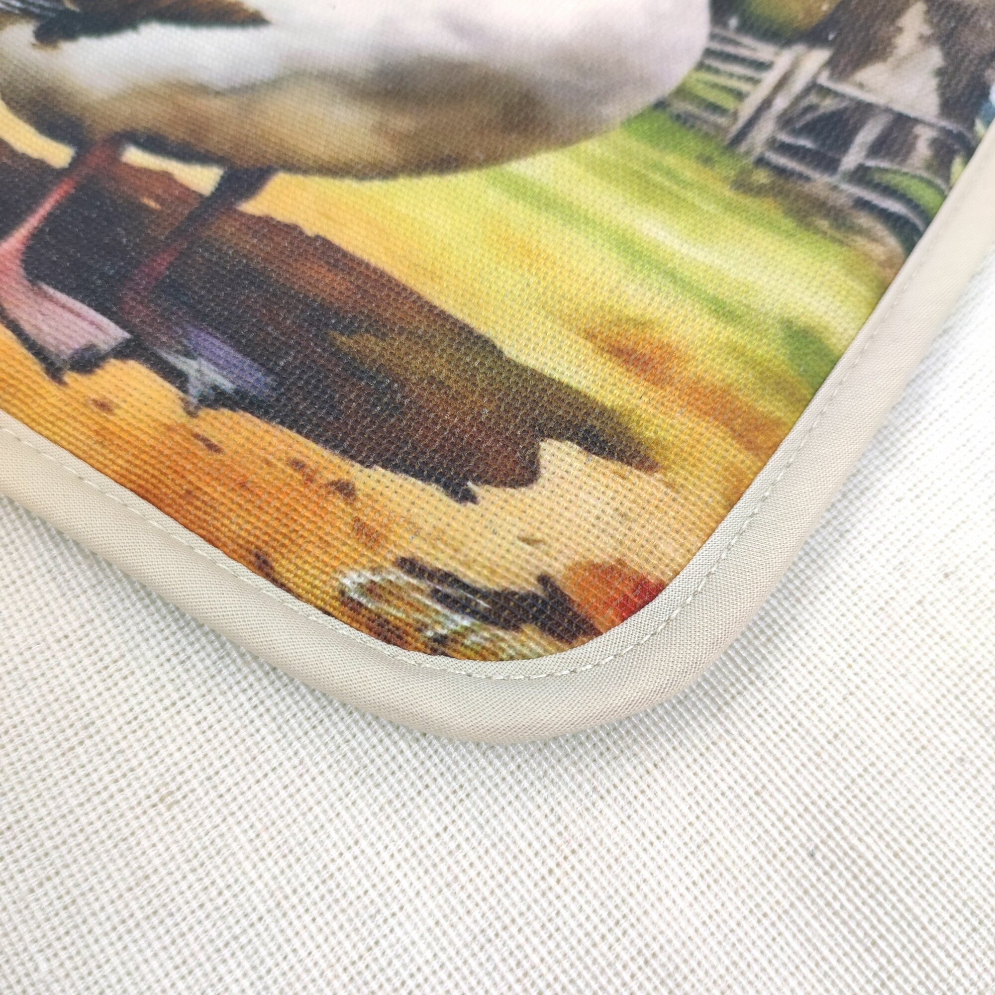 Прямоугольные кухонные прихватки для горячего из рогожки, набор 2 штуки, ГрандСтиль — фото 1