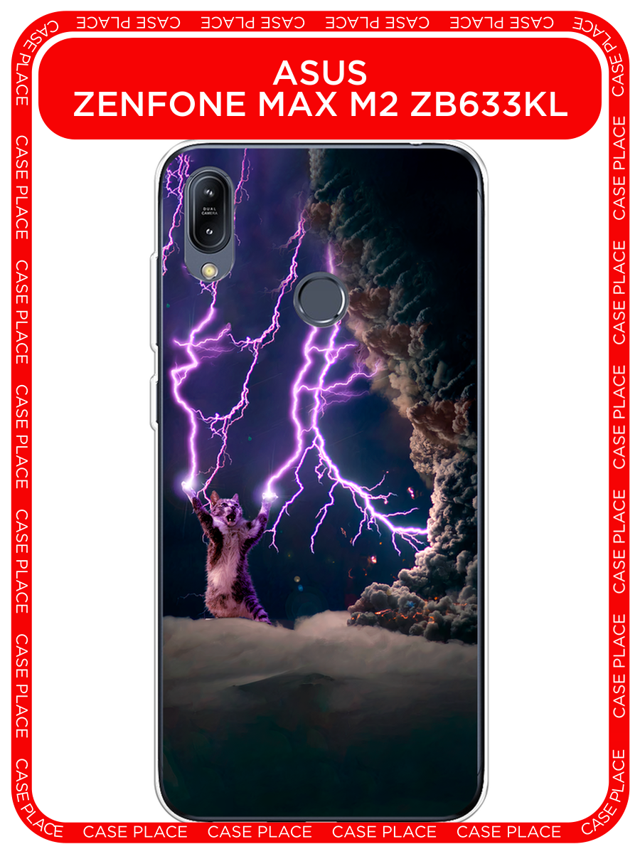 Чехол на Asus Zenfone Max M2 ZB633KL / Асус Зенфон Макс М2 ZB633KL с принтом Кот призыватель погоды
