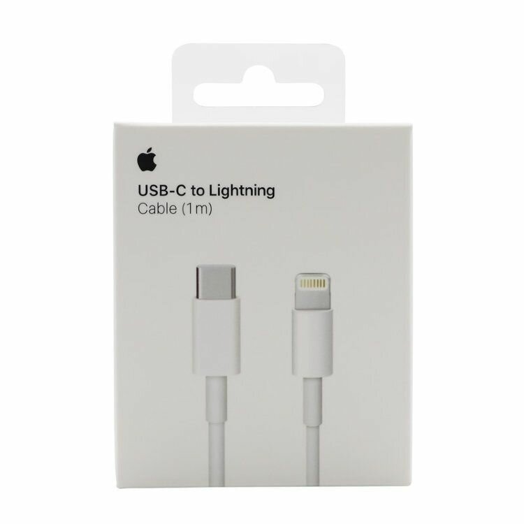 Оригинальный кабель Apple Lightning- Type-C (1м) для iPhone белый — фото 1