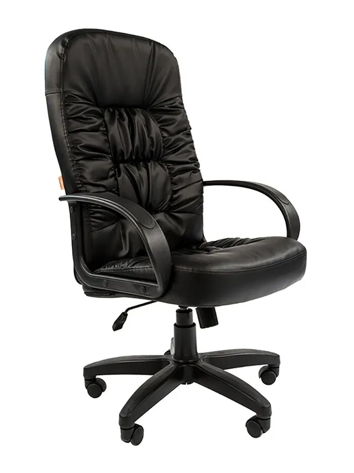 Кресло офисное Chairman 416 Эко 6025524 черное, матовая экокожа, до 120 кг