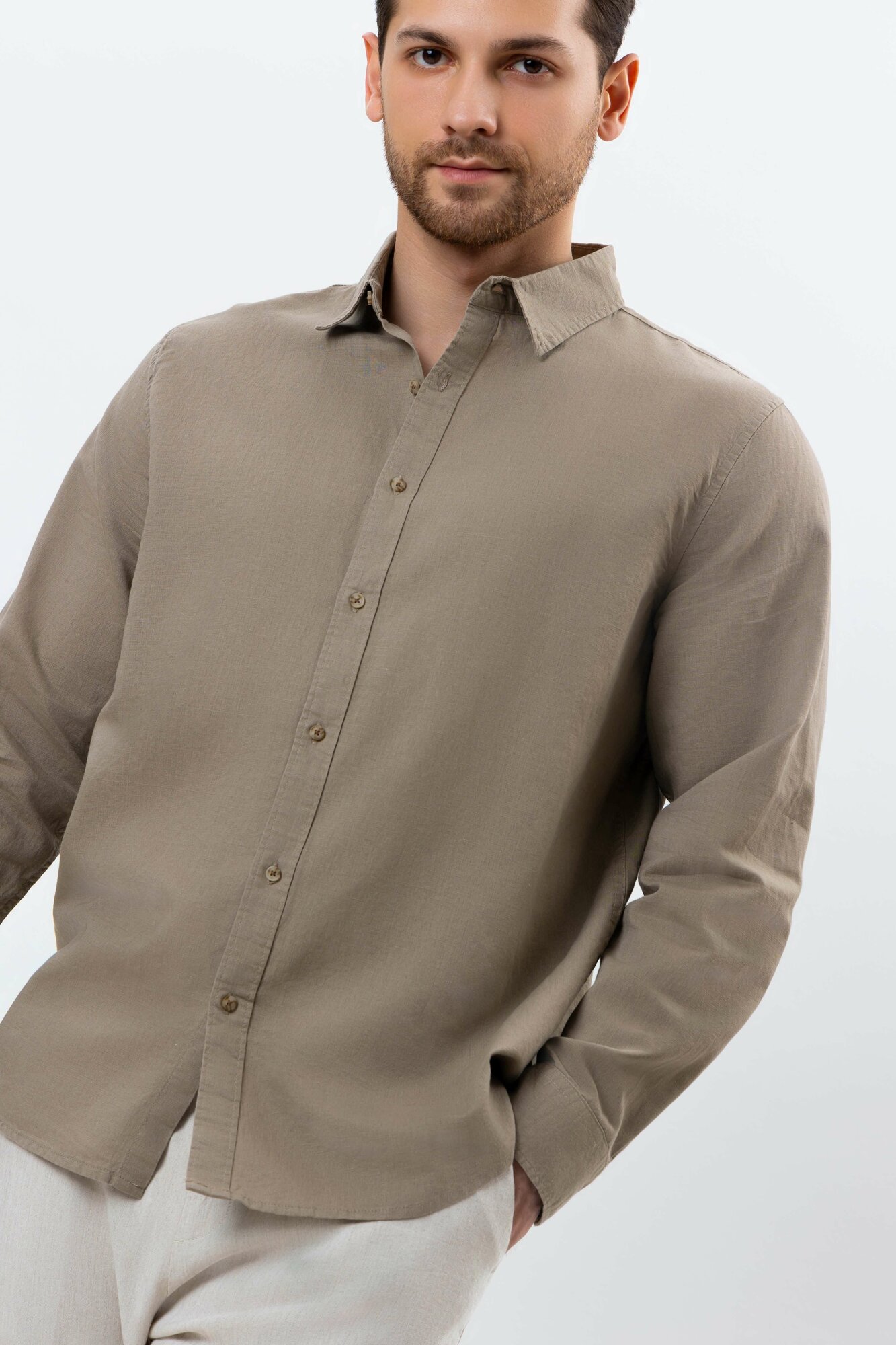 Рубашка TERRA PRO, размер L, beige