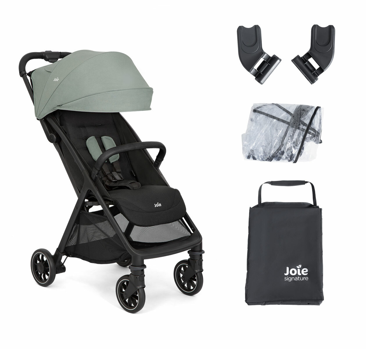 Обзор: Прогулочная коляска Joie Pact Pro, цвет Abyss (Мятный), артикул производителя S2308AAABS000