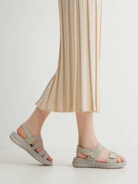 Сандалии Tamaris, размер 38, светло-серый — фото 1