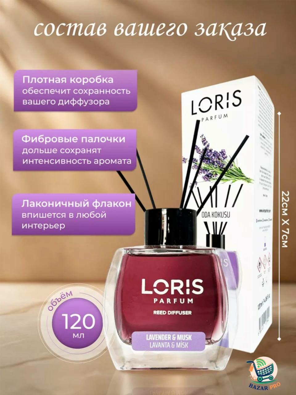 Аромадиффузор Loris Parfum, для дома/офиса/магазина/автомобиля, 120мл — фото 1