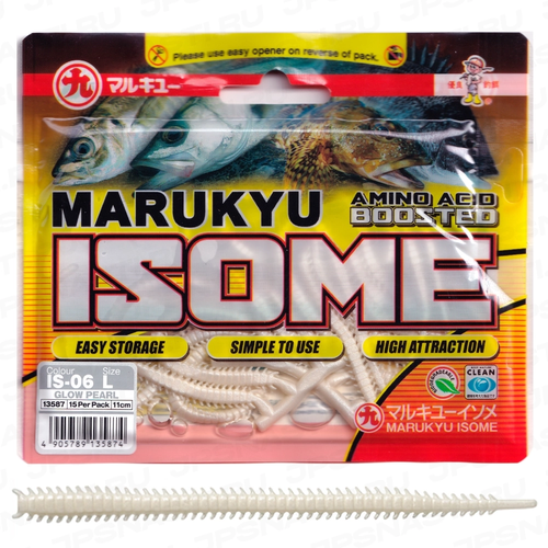 Силиконовая приманка MARUKYU ISOME L цвет GLOW PEARL