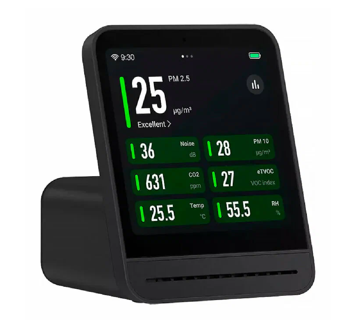 Картинки Монитор качества воздуха Qingping Air Monitor CGS2 black, черный
