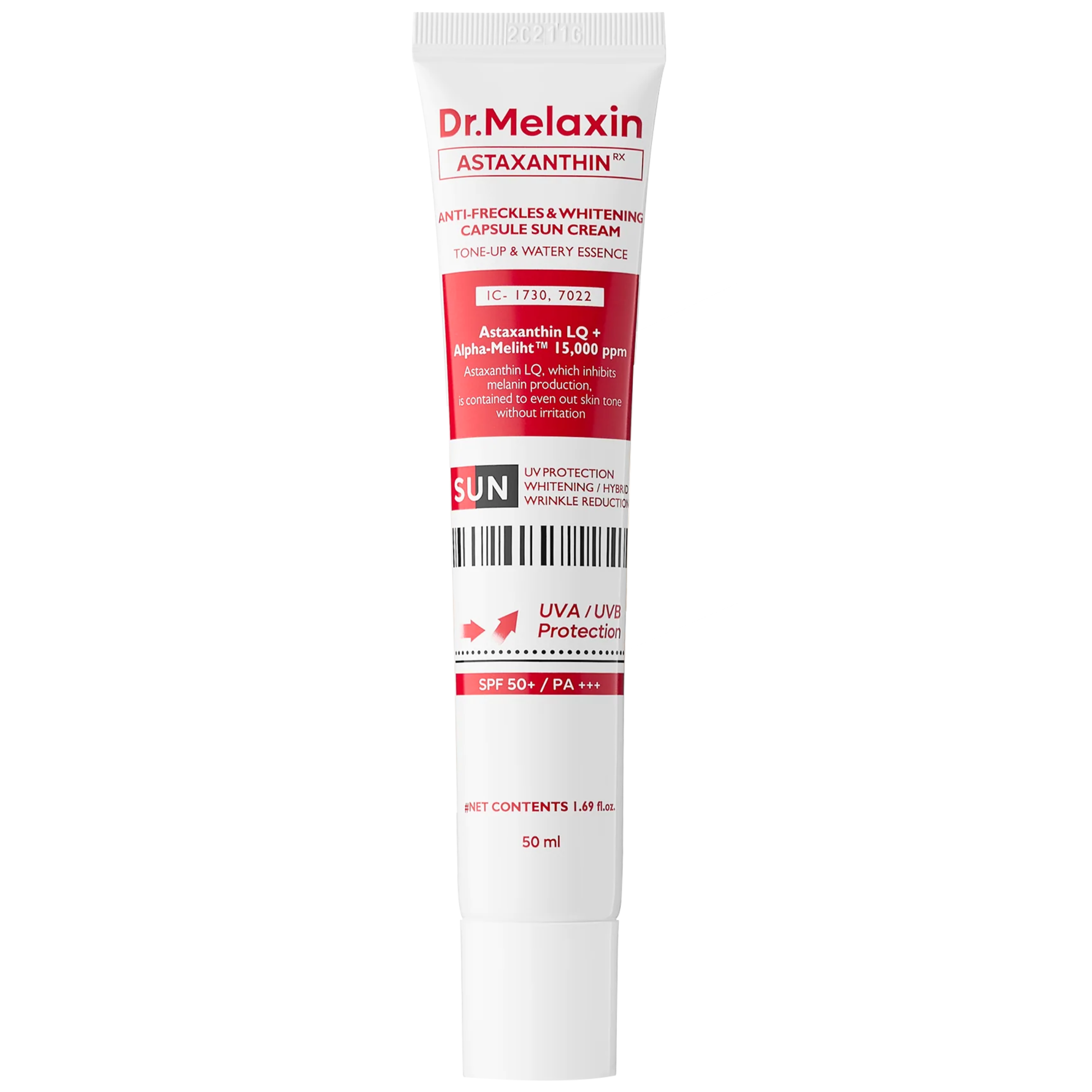 Dr.Melaxin Солнцезащитный крем для лица с астаксантином Astaxanthin Anti-Freckles & Whitening Capsule Sun Cream 50мл