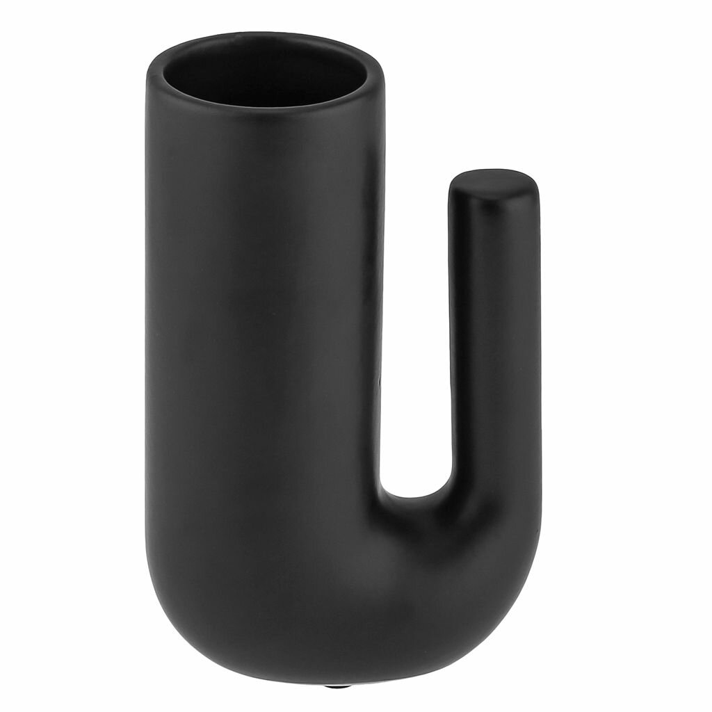 Ваза настольная керамическая "Мехико" 450мл, черный, матовая глазурь