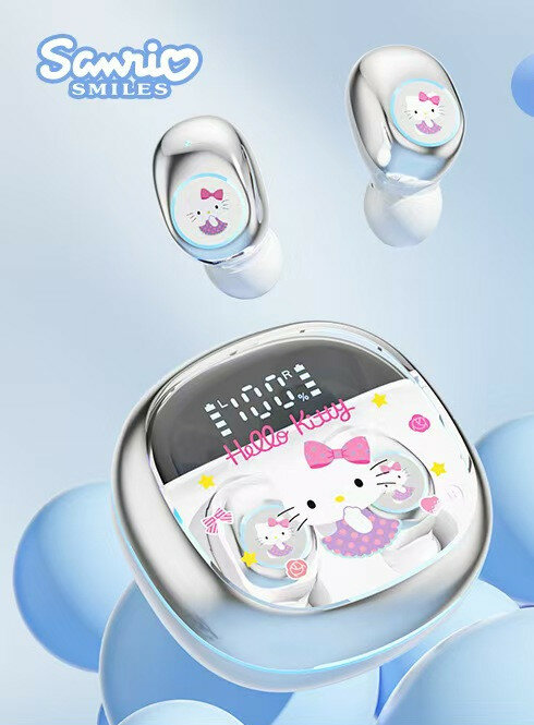 Беспроводные Bluetooth-наушники Sanrio Hello Kitty белого цвета