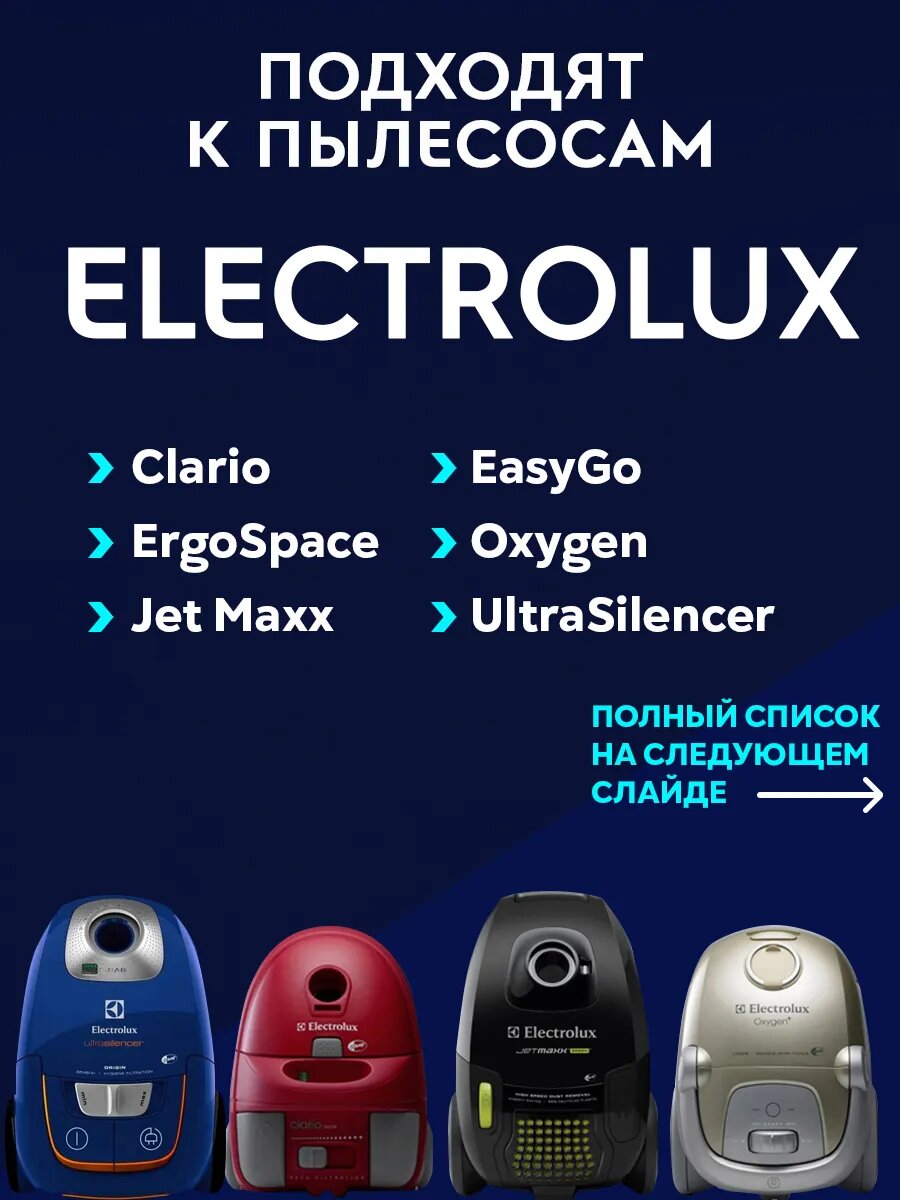 Мешок для пылесоса Electrolux многоразовый S Bag Ultrasilencer Clario Ergospace Jetmaxx, 1шт. — фото 1