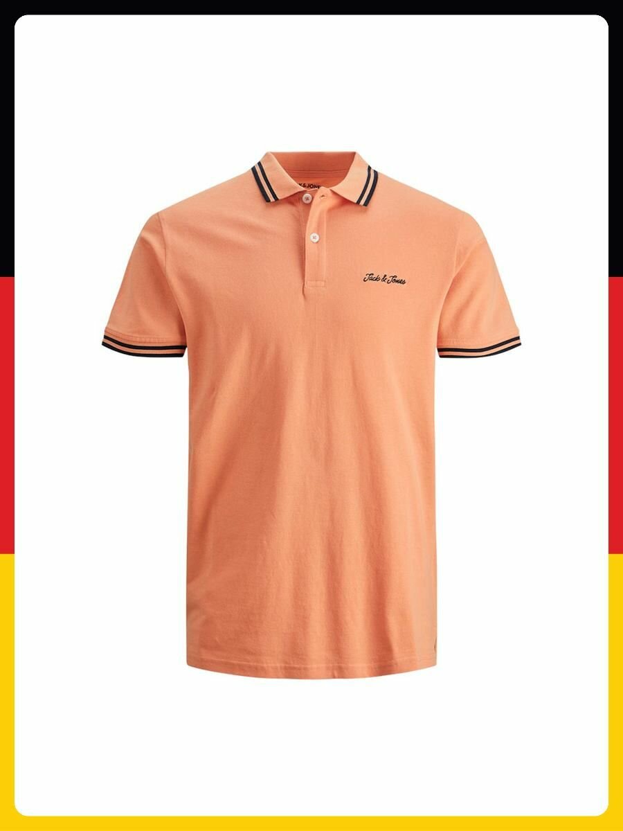Поло спортивное Jack & Jones, размер L., оранжевый